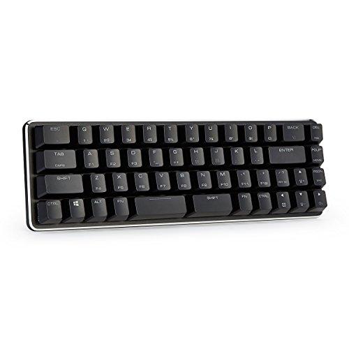 Mechanische Tastatur Gaming Tastatur GATERON Blue Switch Wired Mechanical Mini 49 Kyes(40%) Keyboard with Ice Blue Backlit for Gaming Office Magicforce by Qisan