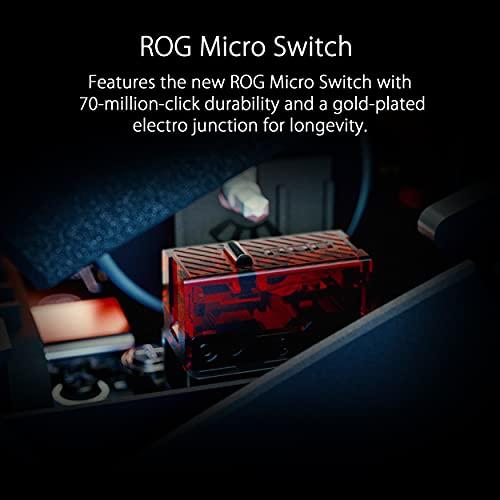 ASUS ROG Spatha X Wireless Gaming Mouse (base di ricarica magnetica, 12 pulsanti programmabili, 19.000 DPI, prese per interruttori Hot Swap a pressione, microinterruttori ROG, Paracord ROG e illuminazione Aura RGB)