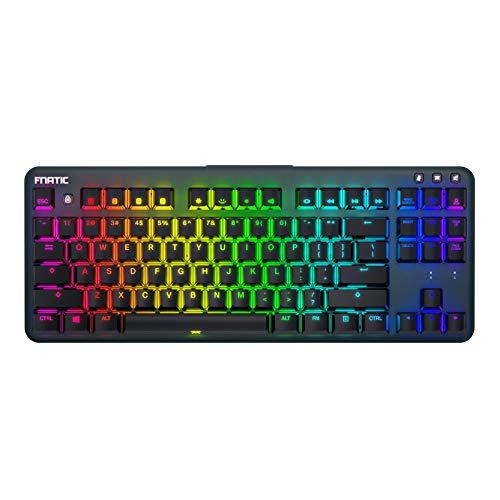 Fnatic miniSTREAK Speed LED Backlit RGB Mechanical TKL Gaming Keyboard, interruttori Speed Silver, tastiera da gioco Esports Pro compatta, portatile e senza tasti (layout USA)