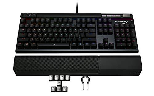 HyperX Alloy Elite RGB - Teclado mecánico para juegos - Personalización de luces y macros controlada por software - Reposamuñecas - Controles multimedia - Lineal y silencioso - Cherry MX Red - Retroiluminación LED RGB (HX-KB2RD2-US/R1)