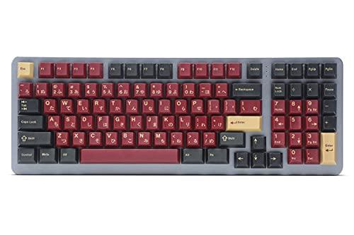 Juego de teclas Drop + Redsuns GMK Red Samurai para teclados de tamaño normal - Compatible con los interruptores Cherry MX y los clones (kit de 113 teclas con diseño 1800)