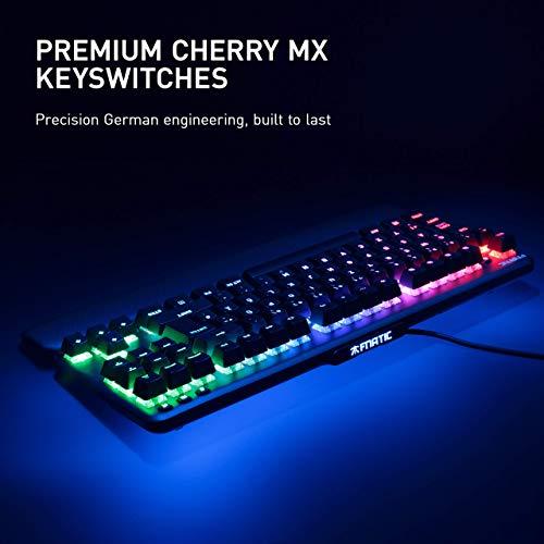 Fnatic miniSTREAK - Clavier mécanique de jeu RVB rétroéclairé par LED - Commutateurs Cherry MX Silent Red - Petit clavier compact portable sans clé - Repose-poignets ergonomique - Clavier de jeu Esports professionnel