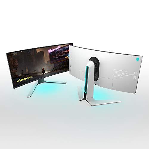 Moniteur de jeu Alienware 120Hz UltraWide Moniteur incurvé 34 pouces avec écran WQHD (3440 x 1440) antireflet, temps de réponse de 2ms, Nvidia G-Sync, lumière lunaire - AW3420DW