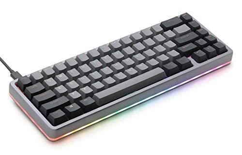 Tastiera meccanica ad alto profilo Drop ALT - Tastiera da gioco al 65% (67 tasti), interruttori Hot-Swap, macro programmabili, retroilluminazione LED RGB, USB-C, PBT Doubleshot, telaio in alluminio (Cherry MX Blue, grigio)