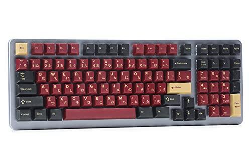 Juego de teclas Drop + Redsuns GMK Red Samurai para teclados de tamaño normal - Compatible con los interruptores Cherry MX y los clones (kit de 113 teclas con diseño 1800)