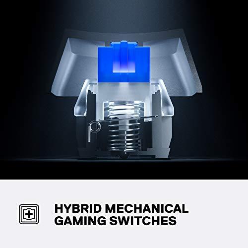 SteelSeries Apex 5 Hybrid Mechanical Gaming Keyboard - Illumination RGB par touche - Cadre en alliage d'aluminium de qualité aéronautique - Écran intelligent OLED (Hybrid Blue Switch)
