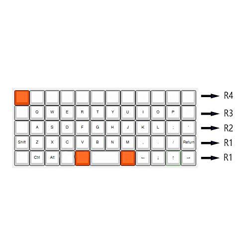 YMDK Capuchon de touche OEM 1,5 mm PBT gravé au laser en carbone pour les interrupteurs MX Planck Niu40 Preonic Keyboard (Top Printed)(Only Keycap)