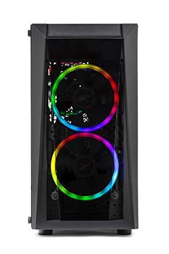 SkyTech Blaze II Gaming Computer Desktop - Ryzen 5 2600 6-Core 3.4 GHz, NVIDIA GeForce GTX 1650 4G, 500G SSD, 8GB DDR4, RGB, AC WiFi, Windows 10 Home 64-bit