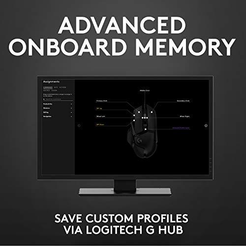 Logitech G502 HERO Souris de jeu filaire haute performance, capteur HERO 25K, 25 600 DPI, RVB, poids ajustable, 11 boutons programmables, mémoire intégrée, PC / Mac