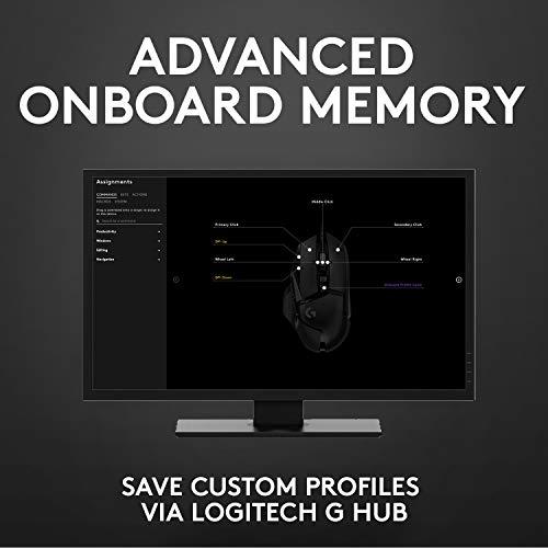 Logitech G502 HERO Souris de jeu filaire haute performance, capteur HERO 25K, 25 600 DPI, RVB, poids ajustable, 11 boutons programmables, mémoire intégrée, PC / Mac