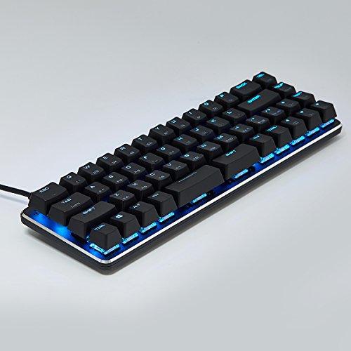 Mechanische Tastatur Gaming Tastatur GATERON Blue Switch Wired Mechanical Mini 49 Kyes(40%) Keyboard with Ice Blue Backlit for Gaming Office Magicforce by Qisan