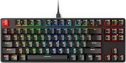 Glorious Custom Gaming Keyboard - GMMK 85% TKL - USB C Wired Mechanical Keyboard - RGB Hot Swappable Switches & Keycaps - Black Metal Top Plate