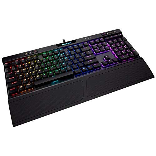 CORSAIR K70 RGB MK.2 RAPIDFIRE Low Profile - LED RGB rétroéclairées - Passthrough USB et contrôles des médias - Profil bas le plus rapide et linéaire - Cherry MX Speed