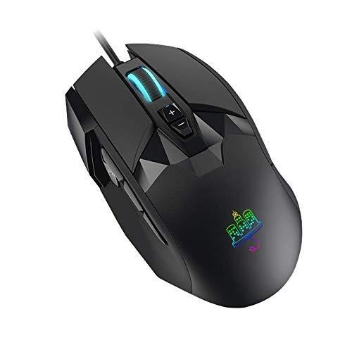 MOJO Pro Performance Silent Gaming Mouse - Mouse da gioco cablato con 9 pulsanti programmabili, tra cui il tasto Sniper (fuoco rapido), 12000 DPI, 1000 Hz, pulsanti regolabili con la forza, profili personalizzati per i giocatori e molto altro ancora