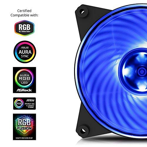 Cooler Master MasterFan Pro 140 Air Pressure RGB- Ventola per case RGB a pressione statica da 140 mm, Raffreddatori e radiatori per CPU per case di computer