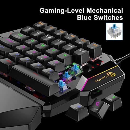 Gaming-Tastatur und -Maus für PS4/Xbox One/Xbox Series X/S/Nintendo Switch/PC, GameSir VX2 AimSwitch Wireless Keyboard and Mouse Adapter mit RGB Hintergrundbeleuchtung, Controller-Adapter für Computer und Konsolen