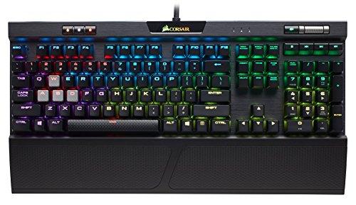 CORSAIR K70 RGB MK.2 Teclado mecánico para juegos - USB Passthrough y controles multimedia - Lineal y silencioso - Cherry MX Silent - Retroiluminación LED RGB