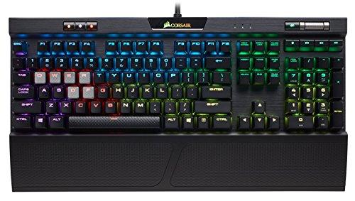 CORSAIR K70 RGB MK.2 Teclado mecánico para juegos - USB Passthrough y controles multimedia - Lineal y silencioso - Cherry MX Silent - Retroiluminación LED RGB