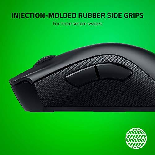 Mouse da gioco wireless Razer DeathAdder V2 Pro: Sensore ottico da 20K DPI - 3 volte più veloce di un interruttore ottico meccanico - Illuminazione Chroma RGB - Durata della batteria di 70 ore - 8 pulsanti programmabili - Nero Classico