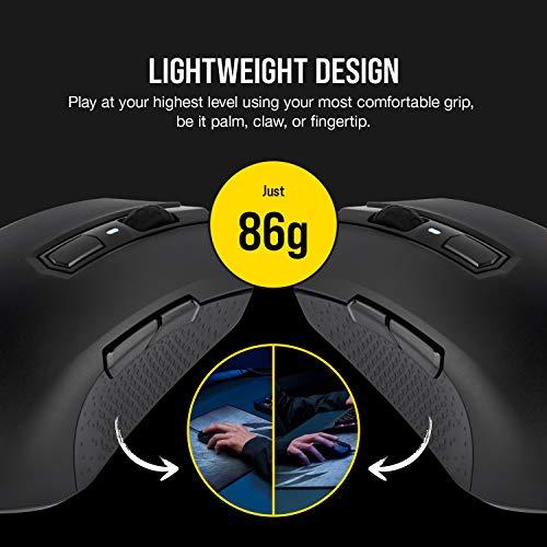 Corsair M55 RGB Pro Wired Ambidextrous Multi-Grip Gaming Mouse - 12,400 DPI capteur réglable - 8 boutons programmables - Black