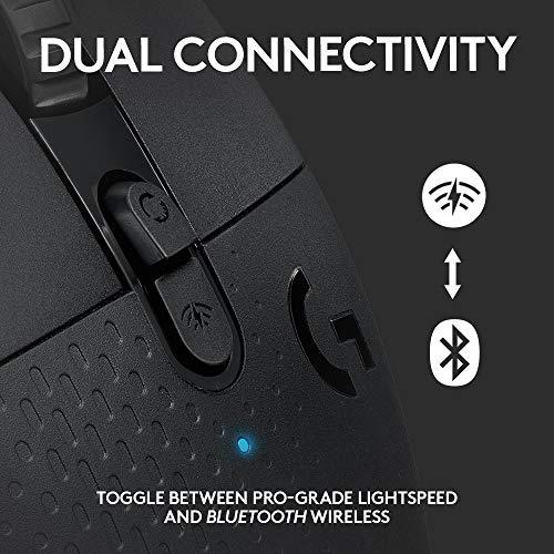 Logitech G604 LIGHTSPEED Bezprzewodowa mysz do gier z 15 programowalnymi elementami sterującymi, żywotność baterii do 240 godzin, dwa tryby łączności bezprzewodowej, hiperszybkie kółko przewijania - czarna