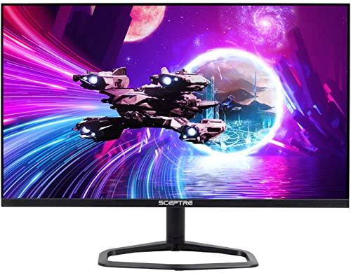 Sceptre 27 pollici 240Hz 1080p Gaming Monitor AMD FreeSync Premium HDMI DisplayPort, Altoparlanti integrati regolabili in altezza Nero canna di fucile (E275B-FWD240)