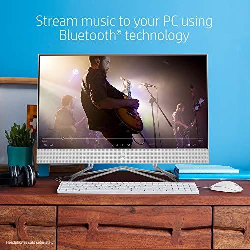 Computer Desktop All-in-One HP da 24 pollici con schermo touchscreen, processore AMD Ryzen 5 4500U, 12 GB di RAM, 512 GB di SSD, Windows 10 Home (24-dp0160, argento)