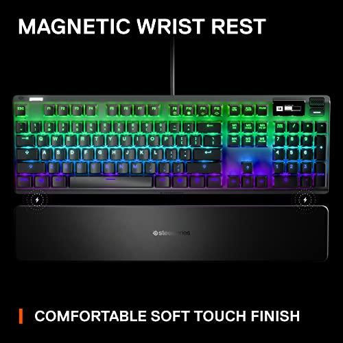 Teclado mecánico para juegos SteelSeries Apex Pro - Interruptores de accionamiento ajustable - El teclado mecánico más rápido del mundo - Pantalla inteligente OLED - Retroiluminación RGB