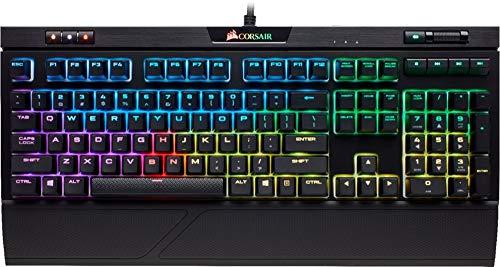 CORSAIR Strafe RGB MK.2 Tastiera meccanica da gioco - USB Passthrough - Lineare e silenziosa - Interruttori Cherry MX Red - Retroilluminazione a LED RGB (rinnovata)