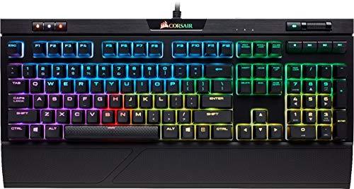 CORSAIR Strafe RGB MK.2 Mechanical Gaming Keyboard - USB Passthrough - Linéaire et silencieux - Commutateur Cherry MX Red - Rétro-éclairage LED RVB (Renouvelé)