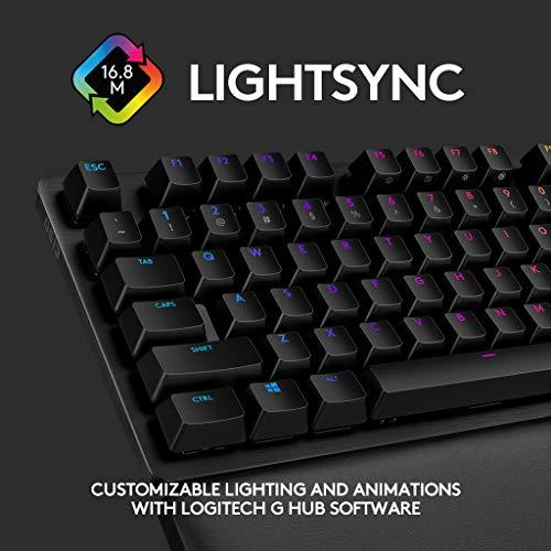 Logitech G513 Carbon LIGHTSYNC RGB Clavier de jeu mécanique avec interrupteurs GX Brown - Tactile