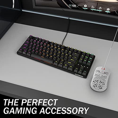 HK Gaming Mira M Ratón de juego RGB ultraligero | Carcasa de nido de abeja | 63 gramos | 12000 cpi máx. | Con cable USB | 6 botones programables | Memoria integrada | Agarres antideslizantes | Mira-M Blanco