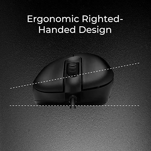 BenQ Zowie EC1 Mouse da gioco ergonomico per Esports | Prestazioni di livello professionale | Senza conducente | FPS Rivestimento antiscivolo nero opaco | Dimensioni grandi
