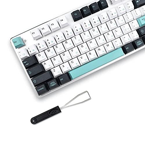 Cache-clé MOLGRIA, 137 jeux de cache-clé à graphisme végétal avec police japonaise, cache-clé personnalisé PBT à profil OEM à sublimation thermique avec extracteur de cache-clé pour clavier Cherry MX Switch 104/87/71/61 60 %