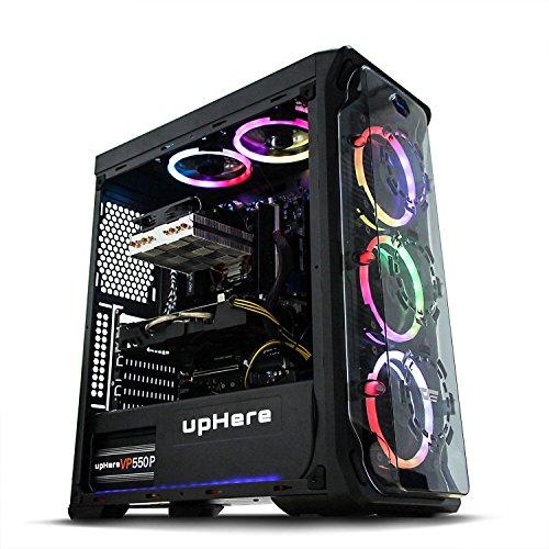 upHere 140mm RGB LED mit Fernbedienung PC-Lüfter Ultraleise mit hohem Luftstrom für PC-Gehäuse, Computerkühlung, 5er-Pack, RGB143-5