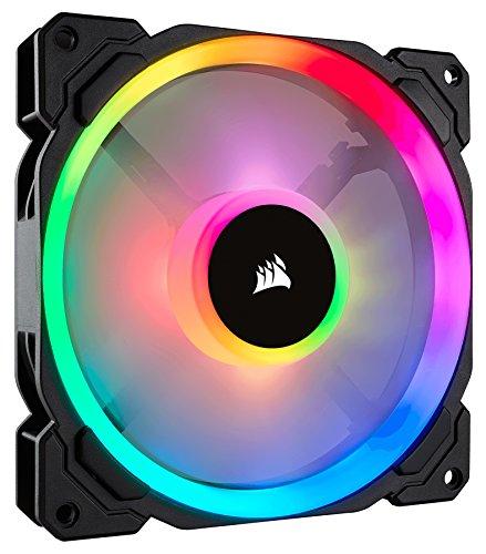 Corsair LL Serie LL140 RGB 140mm Dual Light Loop RGB LED PWM Fan 2 Fan Pack mit Lighting Node Pro