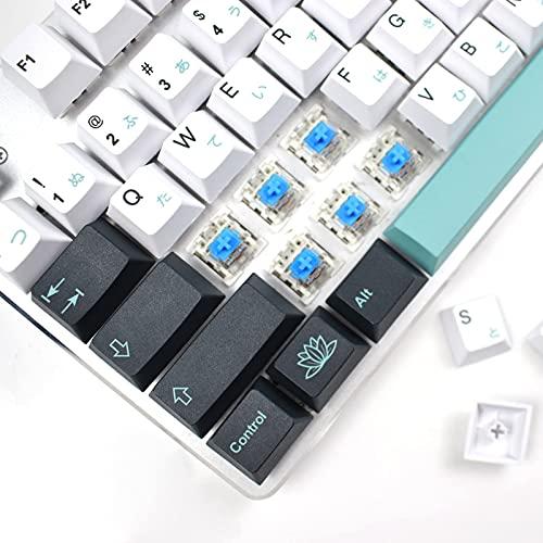 MOLGRIA Keycaps, 137 Set Plant Graphics with Japanese Font Keycaps, PBT OEM Profile Dye Sublimation Custom Keycaps with Keycap Puller for Cherry MX Switch 104/87/71/61 60 Percent Keyboard