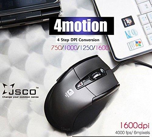 Souris de jeu optique USB à molette 1600 DPI Super silencieuse JNL-101K Noir Silencieux