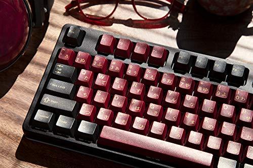 Juego de teclas Drop + Redsuns GMK Red Samurai para teclados de tamaño normal - Compatible con los interruptores Cherry MX y los clones (kit de 113 teclas con diseño 1800)