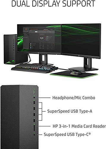 2021 Nuovo computer desktop HP Pavilion Gaming, processore AMD 6-Core Ryzen 5 3500 (Beat i5-9400, fino a 4.1GHz), GeForce GTX 1650 Super 4 GB, 8GB RAM, 256GB PCIe NVMe SSD, mouse e tastiera, Win 10 Home