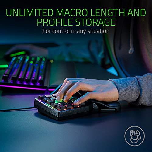 Razer Tartarus Pro Gaming Keypad: Analog-optische Tastenschalter - 32 programmierbare Tasten - anpassbare Chroma-RGB-Beleuchtung - programmierbare Makros - variable Tastendruckempfindlichkeit - klassisches Schwarz