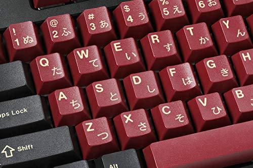 Juego de teclas Drop + Redsuns GMK Red Samurai para teclados de tamaño normal - Compatible con los interruptores Cherry MX y los clones (kit de 113 teclas con diseño 1800)