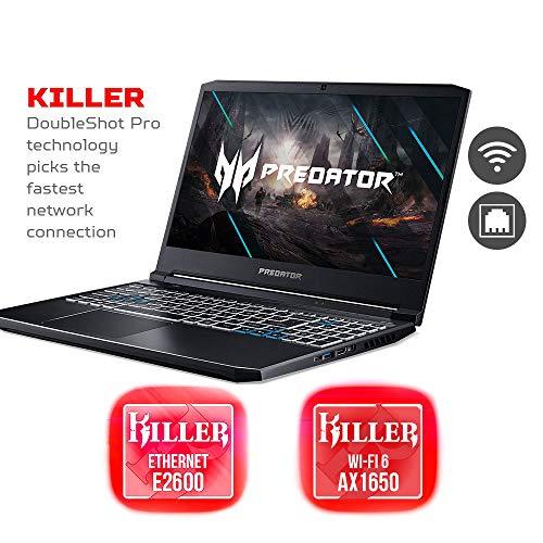 Acer Predator Helios 300 Gaming Laptop, Intel i7-10750H, NVIDIA GeForce RTX 2060 6GB, 15.6" Full HD 144Hz 3ms IPS Display, 16GB Dual-Channel DDR4, 512GB NVMe SSD, Wi-Fi 6, RGB Tastatur, PH315-53-72XD