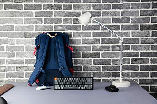 Keychron K6 Teclado mecánico inalámbrico para juegos con Bluetooth/USB, compacto con 65% de distribución, retroiluminado con LEDs RGB y con marco de aluminio giratorio para Mac y Windows, interruptor Gateron G Pro rojo