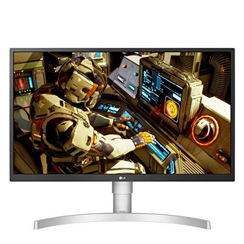 LG 27UL550-W 27-Zoll 4K UHD IPS LED HDR Monitor mit Radeon Freesync Technologie und HDR 10, Silber