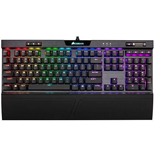CORSAIR K70 RGB MK.2 RAPIDFIRE Low Profile - LED RGB rétroéclairées - Passthrough USB et contrôles des médias - Profil bas le plus rapide et linéaire - Cherry MX Speed