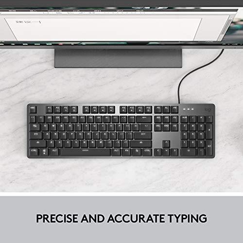 Logitech K845 Mechanische, beleuchtete Tastatur, mechanische Schalter, starke, verstellbare Kippfüße, volle Größe, Aluminiumgehäuse, 104 Tasten, USB, Windows (TTC Brown Switches)