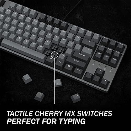 Durgod Taurus K320 TKL Mechanische Tastatur | 87 Tasten Tenkeyless | USB C Wired | Doubleshot PBT Keycaps | Programmable Keys | NKRO Rollover | Windows & Mac | Cherry MX Brown, Space Grey