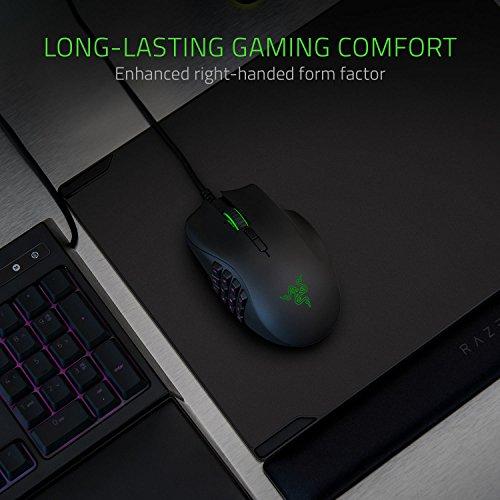 Razer Naga Trinity Gaming-Maus: Optischer Sensor mit 16.000 DPI - Chroma-RGB-Beleuchtung - austauschbare Seitenplatte mit 2, 7 oder 12 Tasten - mechanische Schalter