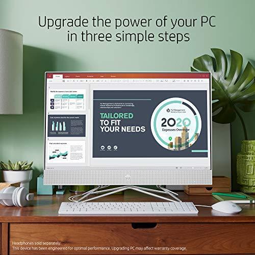 Computer Desktop All-in-One HP da 24 pollici con schermo touchscreen, processore AMD Ryzen 5 4500U, 12 GB di RAM, 512 GB di SSD, Windows 10 Home (24-dp0160, argento)